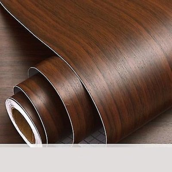 Vanntett Vinyltapetrull med Trestruktur Dekorativt Klistremerke Hvit Eik Tapet 40cm x 1m White Oak Wallpaper 40cm x 1m