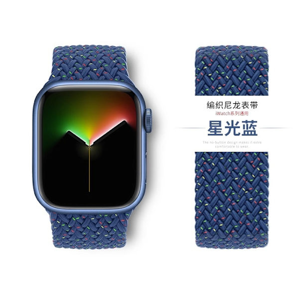 Klockarmband för Apple Watch iWatch 38/40/41mmXS kod Starlight Blå