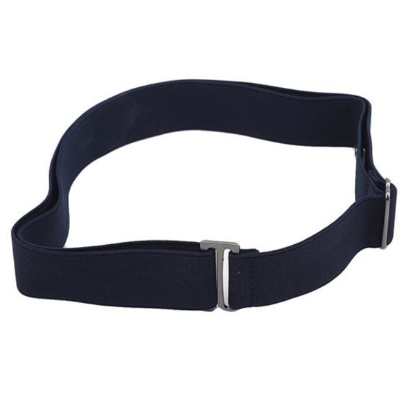Osynligt skärp för kvinnor, elastiskt stretch midjebälte med platt spänne Dark blue One Size