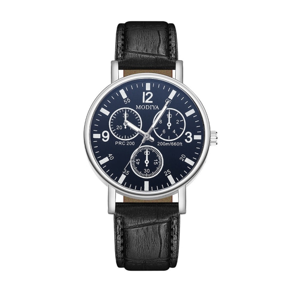 Belte Quartz Klokke Herreklokke Engros Herreklokke Falsk Tre-Øye Gaveklokke Black with black surface