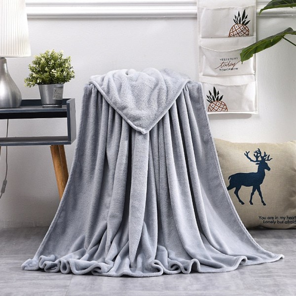 Mjuk Varm Korallfleece Filt Vinterlakan Överkast Sofffilt 230Gsm 8 Storlekar Lätt Tunn Maskintvätt Flanellfiltar Coffee 120x200cm