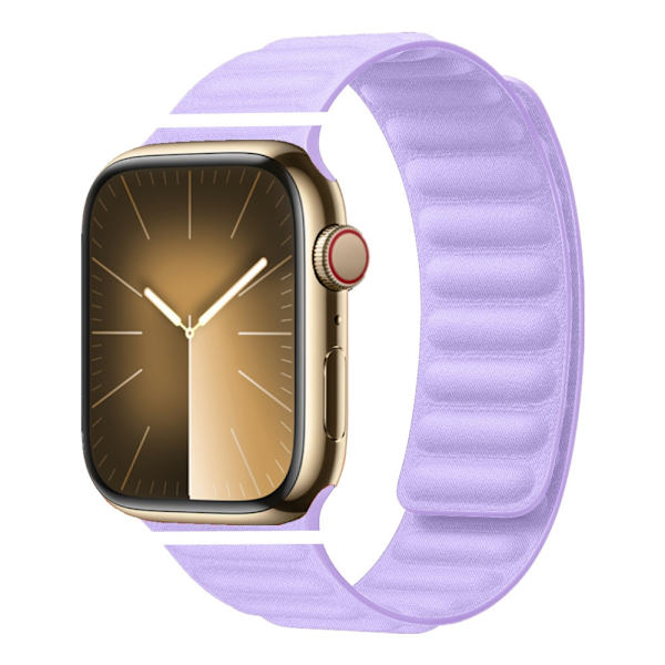 Kellon ranneke Apple Watch iWatch 38/40/41/42mm - S10 Hieno kudottu twill - vaalean violetti