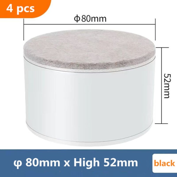 Multifunktionell Kvalitetsbord Soffa Höjd Fotplatta Golvskydd Möbelben Skrivbord Slitstarka Fötter Pads Matta 4st/lot white 80x52mm