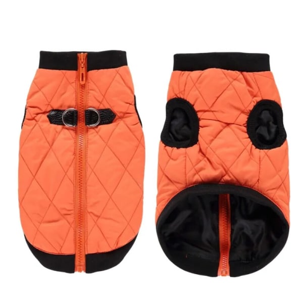 Vinter Kæledyrstøj Varm Jakke Frakke Med Lynlås Hundetøj Fritidstøj Til Chihuahua Fransk Bulldog Outfits Red XS