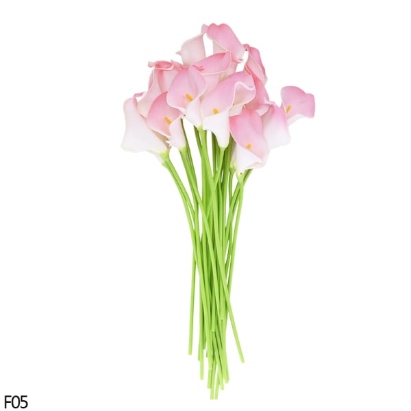10 stk. høykvalitets ekte berøringsfølelse Calla Lily kunstige blomster Calla Lily bukett for bryllupsbukett Brude hjem blomsterdekorasjon B13 10pcs