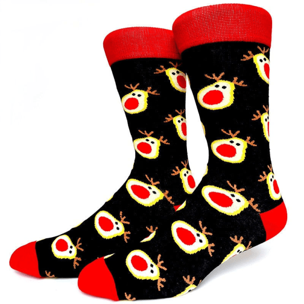 59 Stil Herr Julstrumpor Rolig Xmas Jultomten Träd Snöflinga Älg Snow Bomullsrör Crew Happy Sock Herr Nyår Sokken 14 EU 38-45