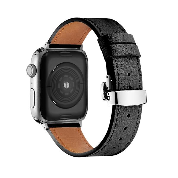 Klockarmband för Apple Watch iWatch Silver 38/40/41mm Svart