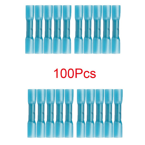 50/100/200 stk. Vanntette varmekrympende skjøtekontakter Boks Elektrisk ledningsskjøt Kabelkrympeklemmer Kontakter Terminalsett As photo 50 PCS With Box