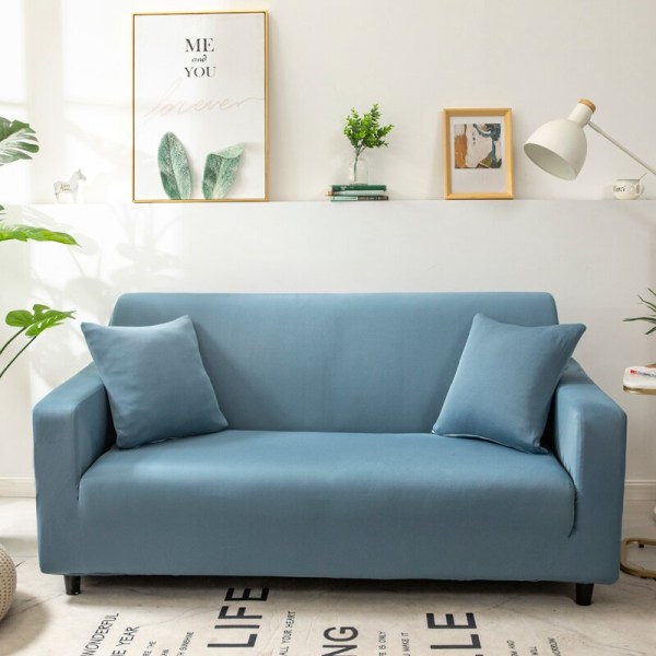 Slipcover ensfarvede sofabetræk til stue stræk slipcovers elastisk materiale sofabetræk hjørnesofabetræk dobbelt-sæde tre-sæde color 14 2-seater 145-185cm