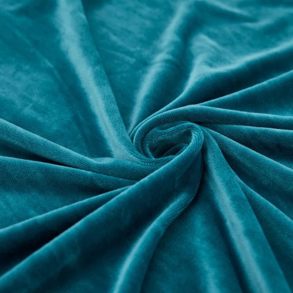 Sammetsofföverdrag för vardagsrum Plysch Kuddfodral Tjock Jacquard Enfärgad Mjuk Stretch Sofföverdrag Möbelskydd Lake Blue Plus L-1pc
