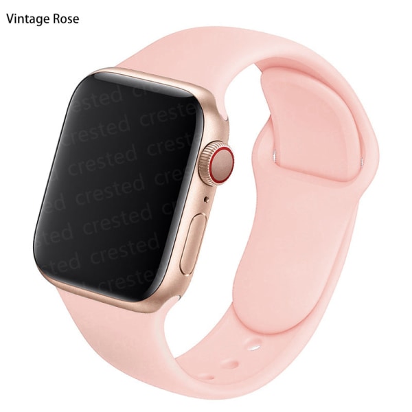 Silikonarmband för Apple Watch Band 44mm 40mm 38mm 42Mm Correa Iwatch Serie Se 6 5 4 3 Armband Apple Watch Series 7 45mm 41mm Capri Blue 38 40 41 mm S-M