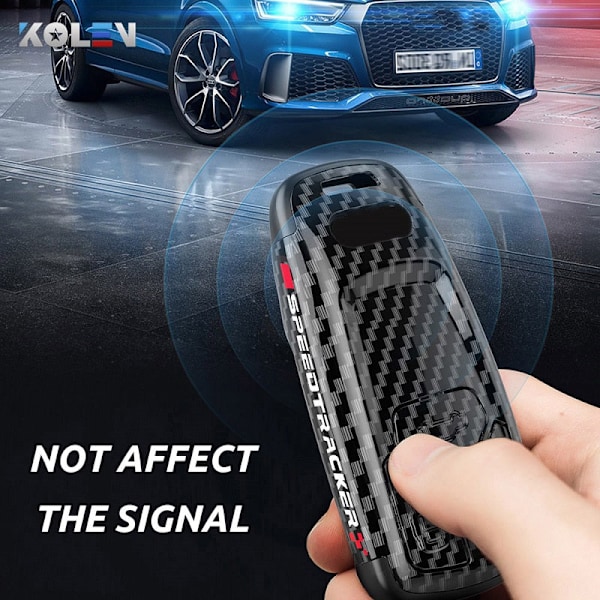 ABS Kolfiberstil Bilnyckelfodral Skal Fob För A3 A4 A5 C5 C6 8P 8L B6 B7 B8 Q3 Q5 Q7 A6 A7 4M 8S B9 A8 Q8 C8 TT A only case