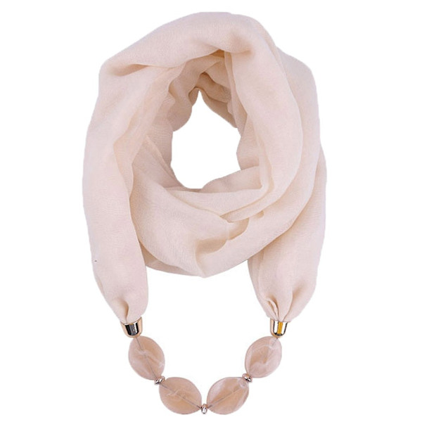 Modehalsduk Etnisk Bomull Linne Enfärgad Krage Tofs Underbara Pärlförsedda Hängen Smycken Halsband Halsduk Dam Sjal Scarves C