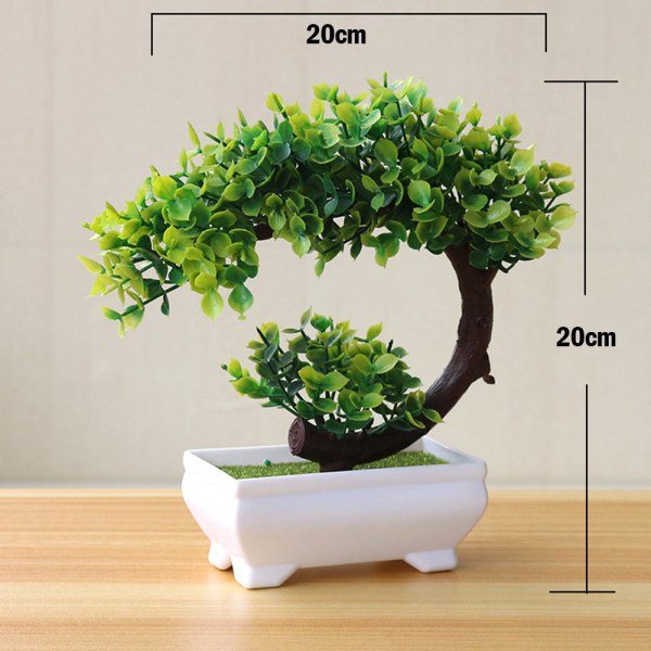 Konstgjorda växter Bonsai Litet träd Simulering Krukväxter Falska blommor Bordskrukor Prydnadssaker Heminredning Hotell Trädgårdsinredning 27
