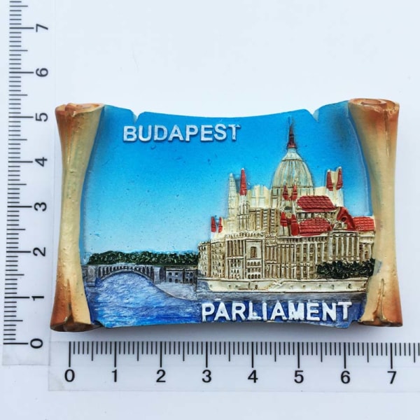 Kylskåpsmagneter Ungern Budapest Turist Souvenir hantverk i harts UV-tryckta landskaps kylskåpsmagneter heminredning Budapest Hungary a