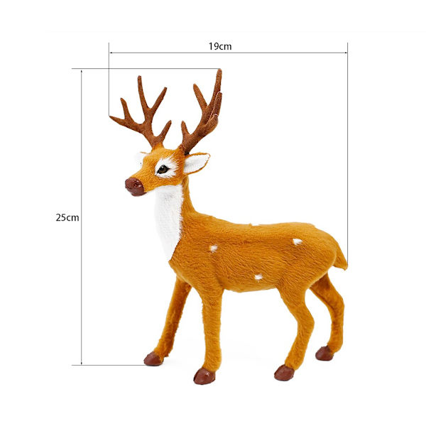 15/20/25/30cm Ren Julhjort Jul Älg Plysch Simulering Juldekorationer För Hem God Jul Nyår Ornament as picture2