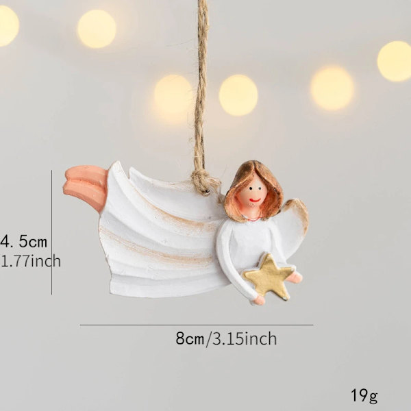 1 st Julnötknäppare Hängen Harts Docka Hängande Ornament Julgran Nötknäppare Soldat för Julfestdekorationer GJ137-D