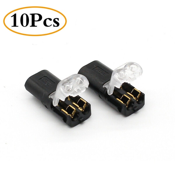 10st 12V Kabelkontakt utan Lödning Press Terminal Anslutningsklämma Block E Elektrisk Kontakt Snabbkoppling 21.7*9.5*6mm 30PCS