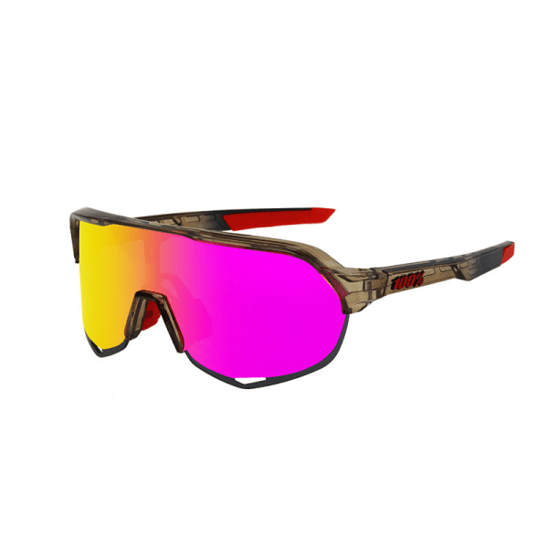 Ulkoilulasit pyöräilyyn, maastolasit kolmiosainen setti Transparent gray frame Red Label 17cm