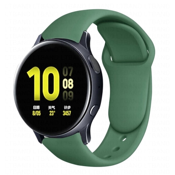 Silikonband för Samsung Active 2 band Gear S3 frontier armband Galaxy watch 3/46mm/42mm/Active 2 40mm 44mm band ArmyGreen 31 Gear s3