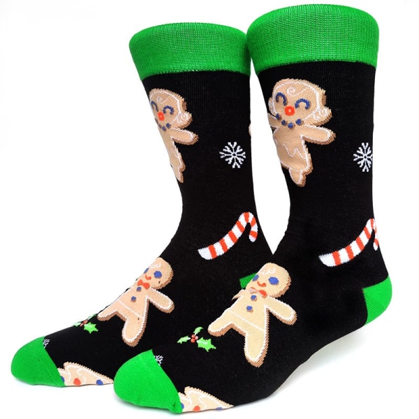 59 Stil Herr Julstrumpor Roliga Jul Tomte Gran Snöflinga Älg Snö Bomull Tub Besättning Glada Strumpor Herr Nyår Sokken 9 EU 38-45