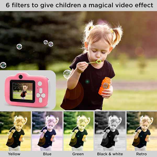 Barnkamera HD digital videokamera, julrosa födelsedagspresent för flickor Default Title