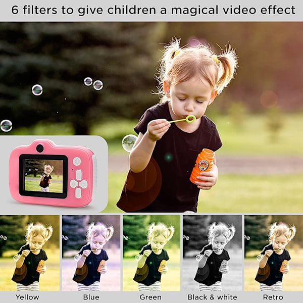 Børnekamera HD Digitalt Videokamera, Julegave i Pink til Piger Default Title