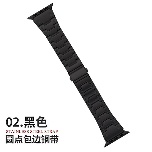 Klockarmband för Apple Watch iWatch för 42-44-45-49mm 02 svart