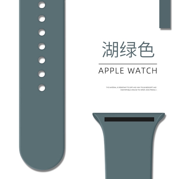 Kellon ranneke Apple Watch iWatch 38/40/41/42mm pidennetty/L 10. sukupolven tuote 1 Järvivihreä