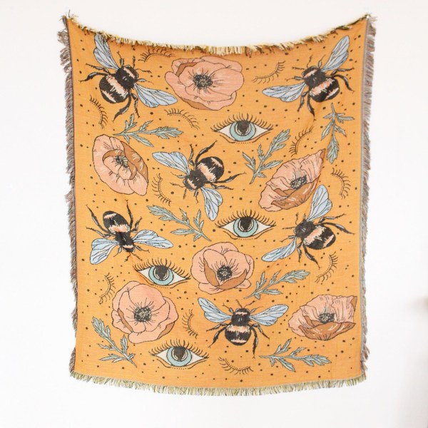 Nordisk Pläd för Säng Sofföverdrag Vardagsrumsinredning Sofffilt Fritidsöverkast Utomhus Camping Picknickmatta Boho Tapestry XT07-4 130X160cm