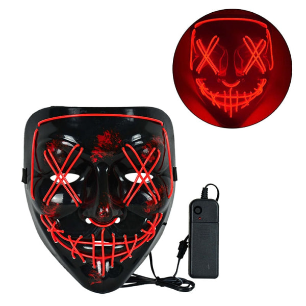 Cosmask Halloween Neon Maske Led Maske Masque Maskerade Festmasker Lysende Selvlysende Sjove Masker Cosplay Kostume Tilbehør M06