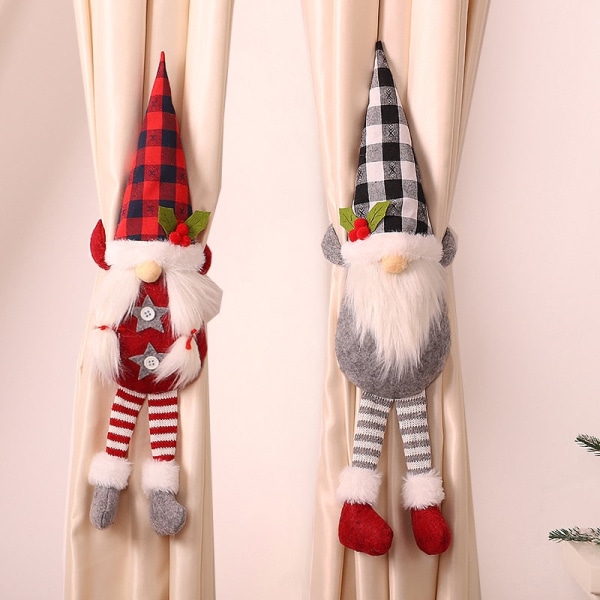 Joulukoriste Verhonpidike Hyvää Joulua Koristeet Kotiin Koristeet Joulupukki Jouluverho Noel Kodin Sisustus YT-Snowman