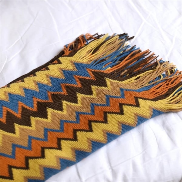 Bohemia Pläd Filt För Säng Mjuka Stickade Filtar Med Tofs Dekorativ Sängfilt Sofföverdrag Sängöverkast Hotell Resematta Brown 130x150cm 1pc