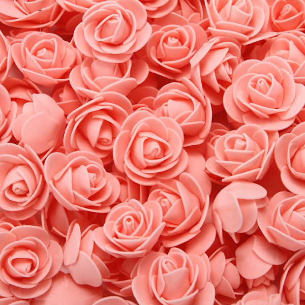 100 Stykker Teddybjørn av Roser 3cm Skum Bryllup Dekorativ Juledekor for Hjem DIY Gaveeske Kunstige Blomster 1 100 Pieces