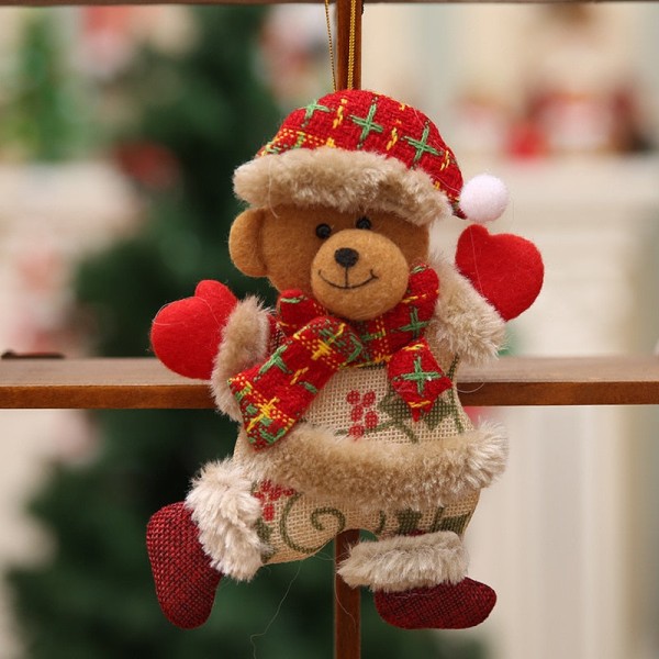 Juledukker Julenissen Snømann Elg Leker Julefigurer Rød Juletrepynt Juledekorasjoner Til Hjemmet dancing bear