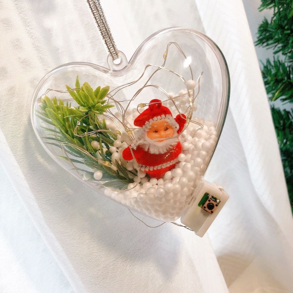 Jouluvalokoriste Valoa lähettävä joulukuusiriipus Lasten vanhempien ja lasten käsintehty DIY-joululahja Christmas tree style [Material package]]