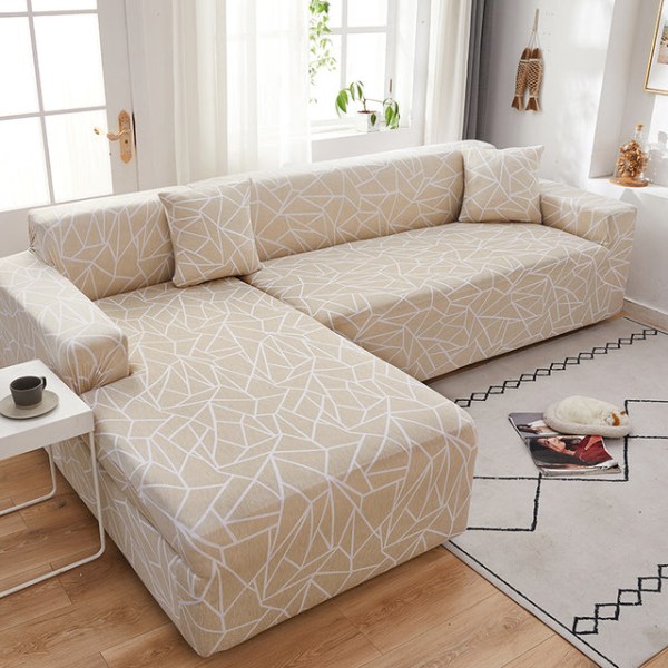 Stretch Sofföverdrag för L-formad Soffa Hörnsoffa Elastiskt Sofföverdrag för Sofföverdrag för Vardagsrum 1/2/3/4-Sits Nordisk WWT44 2Pillowcase 45x45cm