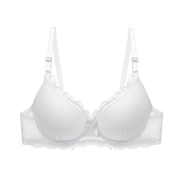 Seksikkäät push-up rintaliivit naisille, pitsi plus-rintaliivit, alusvaatteet, naisten kaarituelliset alusvaatteet White 36A
