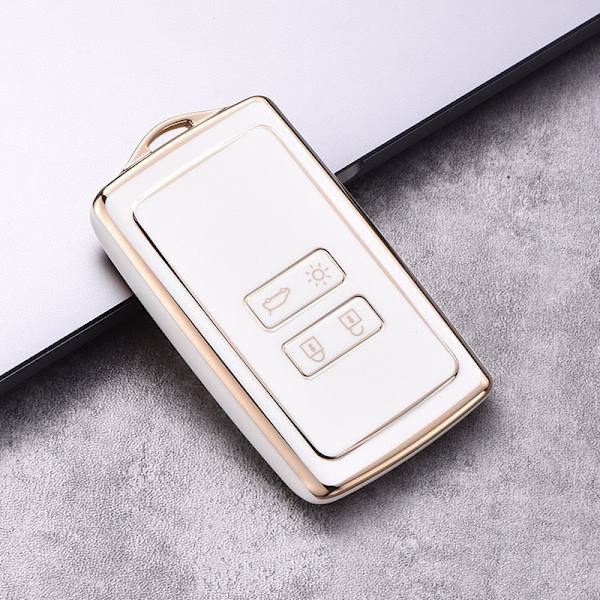 NYTT TPU Bilnyckelfodral Fullt Skydd för Renault Koleos Kadjar Megane Talisman Captur Espace Clio 2016-2019 4 Knappar Tillbehör red