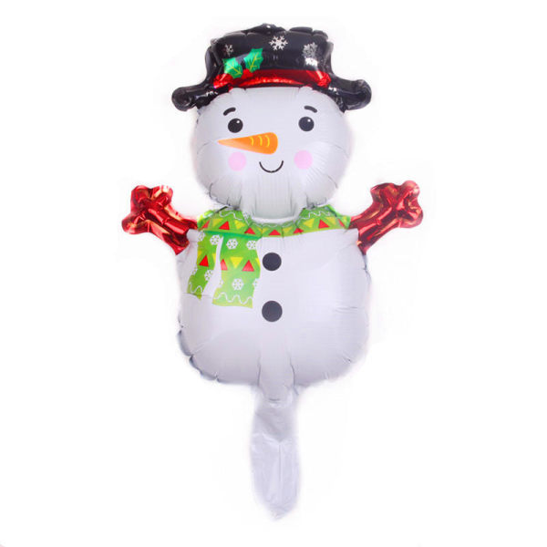 Mini Julgran Jul Snögubbe Ballong Julgransarrangemang Ballong Mini Jul Aluminiumfilm Ballong 圣诞跳跃雪人