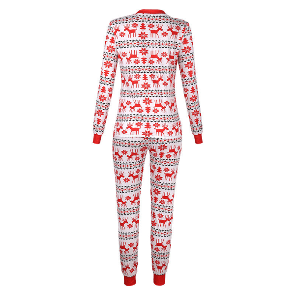 Julpyjamas Matchande familjepyjamas Höstkläder Älg Fritid Pyjamas Förälder-barn kostym Red Adult S