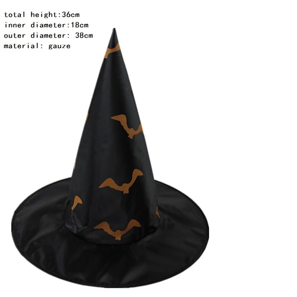 Voksen Børn Heksehatte Maskerade Bånd Troldmandshat Cosplay Halloween Kostume Fest Fødselsdag Karneval Hekse Tophatte 2