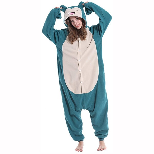 Animal Kigurumi Pyjamas Kvinnor Onesies För Vuxna Fleece Män Tecknad Endelad Pijamas Sovkläder Födelsedag Cosplay kostym women onesie S