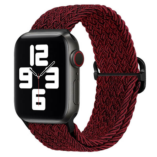Klockarmband för Apple Watch iWatch 38/40/41mm 8-formad spänne med rött och svart