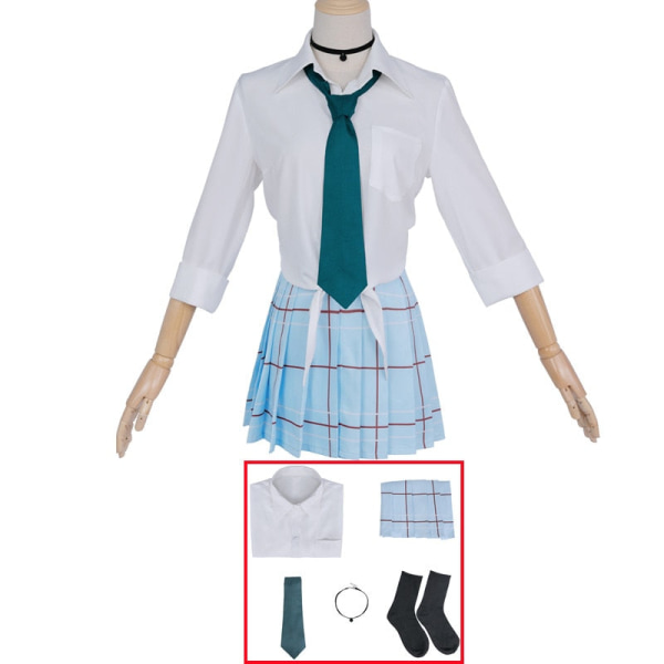 Anime Marin Kitagawa My Dress Up Darling Cosplay Kostym JK Skoluniform Kjol Outfits Halloween Carnival Suit A1 XS