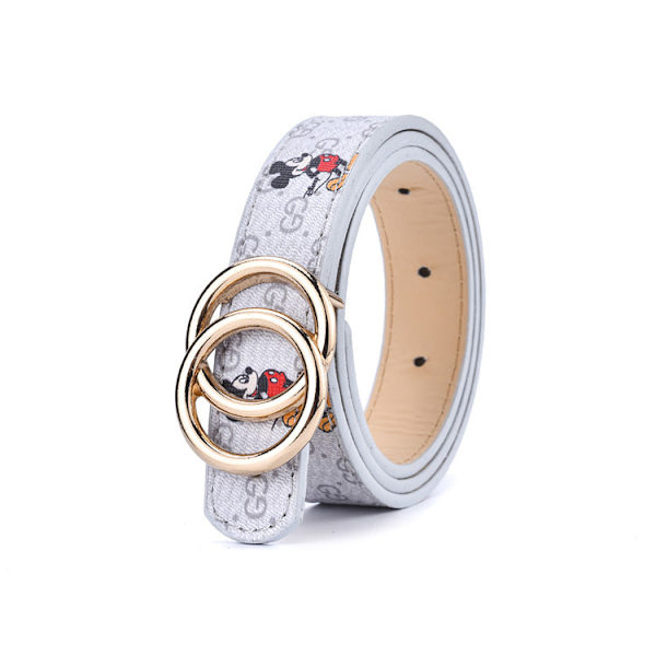 Allsidig barnebelte Student Ungdom Glatt Spenne Jeans Stropp Spot Gold buckle apricot 80CM