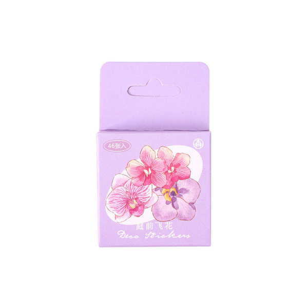 46 stk. Kawaii Papirklistremerkesett Planet Kaffe Blomst Blader Sommerfugl Sopp Dekorative Klistremerker For Scrapbooking Album Planlegger D