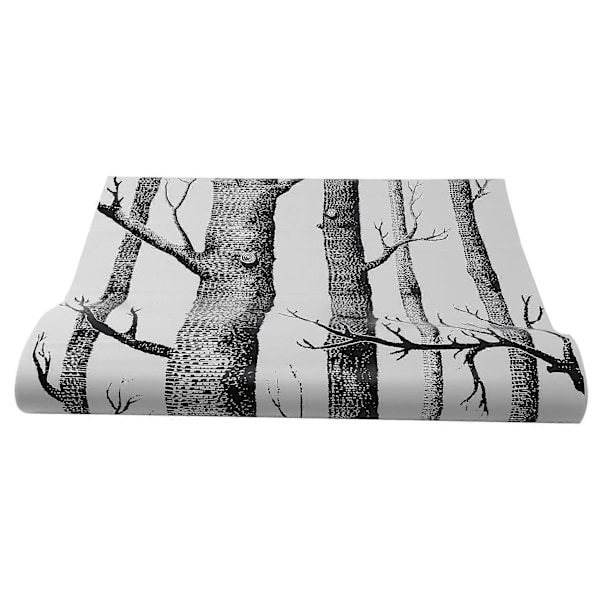 Musta puu -tapetti makuuhuoneeseen, moderni design, olohuoneen tapettirulla, rustiikkiset metsäpuutapetti