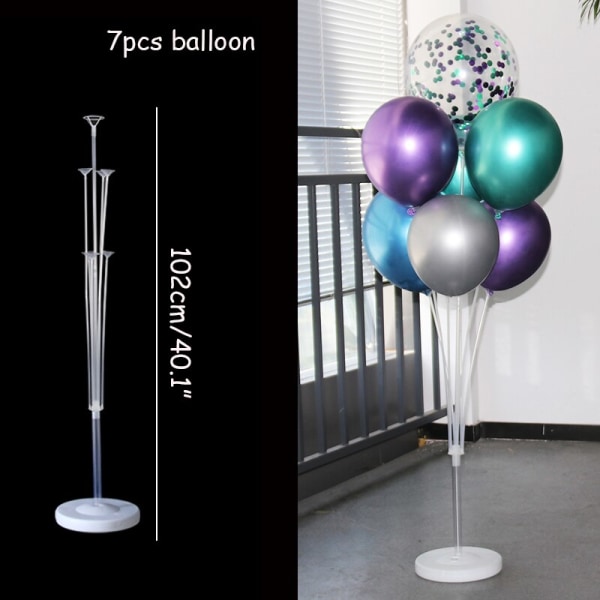 7/11/19 Rörballonghållare Ballonger Stativ Kolumn Konfettiballong Barnfödelsedagsfest Baby shower Bröllopsdekorationstillbehör 20pcs balloon b