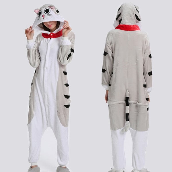 Enhjørning Pyjamas Voksen Dyr Kat Onesie Kvinder Mænd Par Vinter Pyjamas Sæt Natkjole Nattøj Flanel Hjemmetøj as picture8 M
